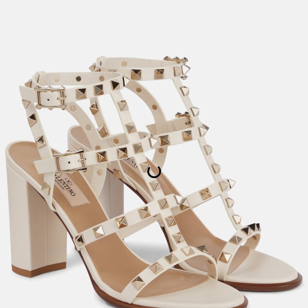 Valentino Ivory Studded Heels